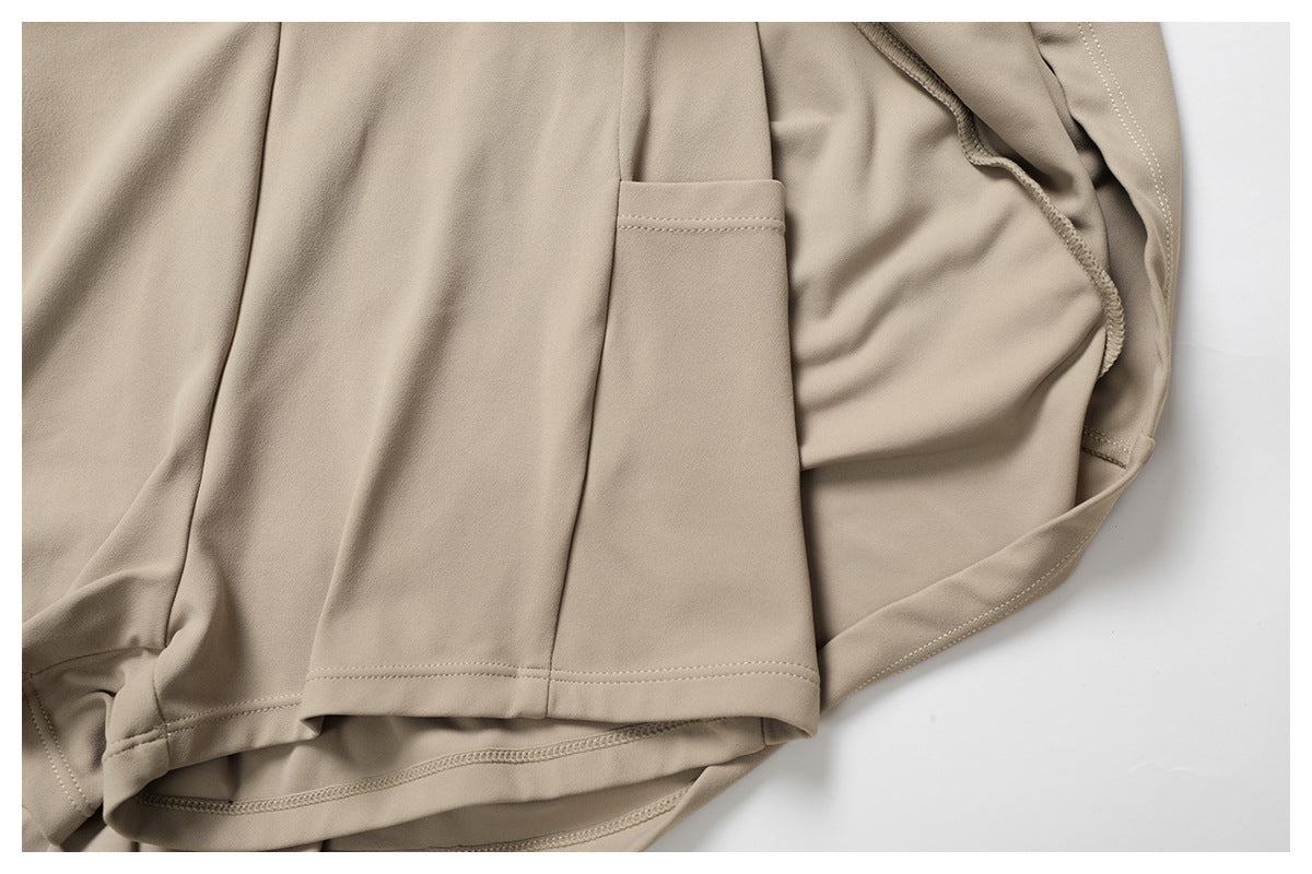 AMEL Court Sculpt Zip Tennis Dress – Sand