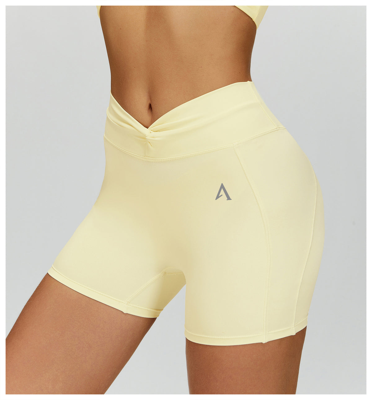 AMEL Twist Front Sculpt Activewear Set – Lemon Yellow