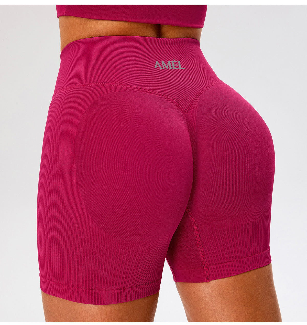 AMEL Seamless Sculpt Tank & Shorts Set – Raspberry