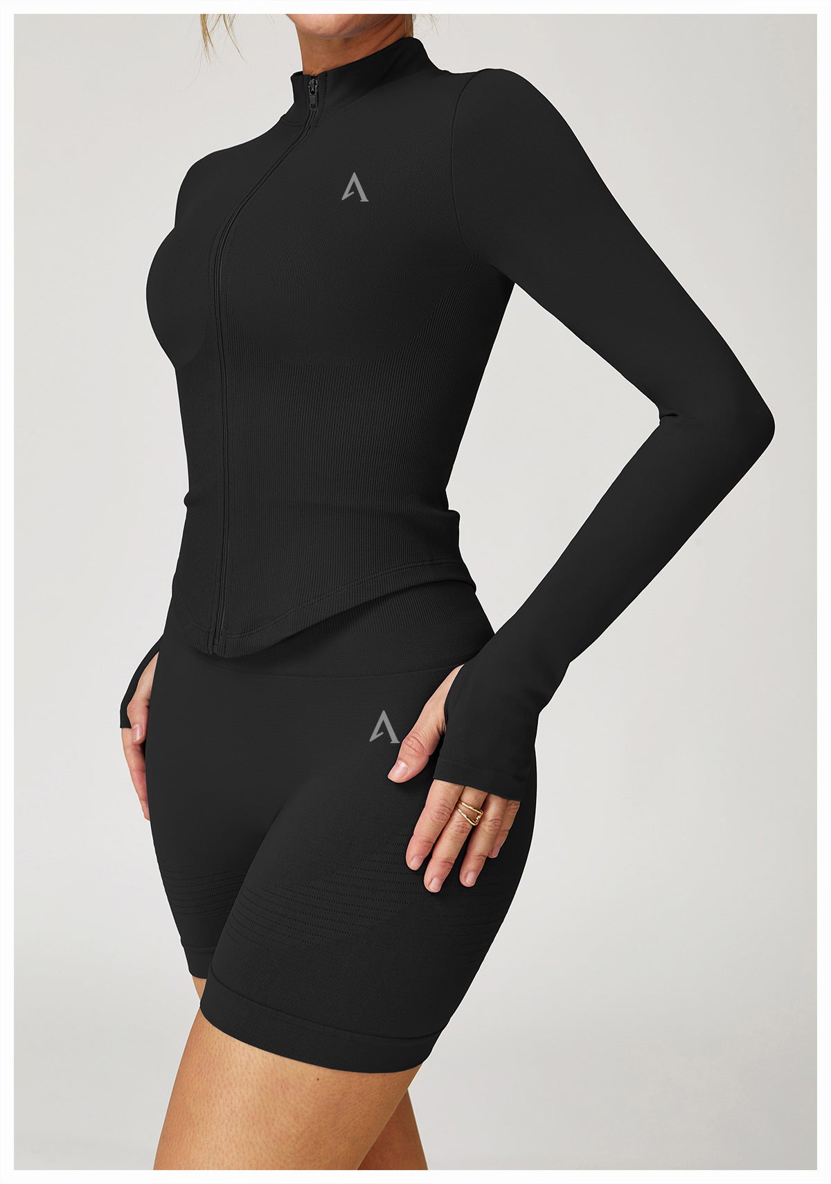 AMEL Women’s SculptFit Long Sleeve Active Set – Midnight Blue