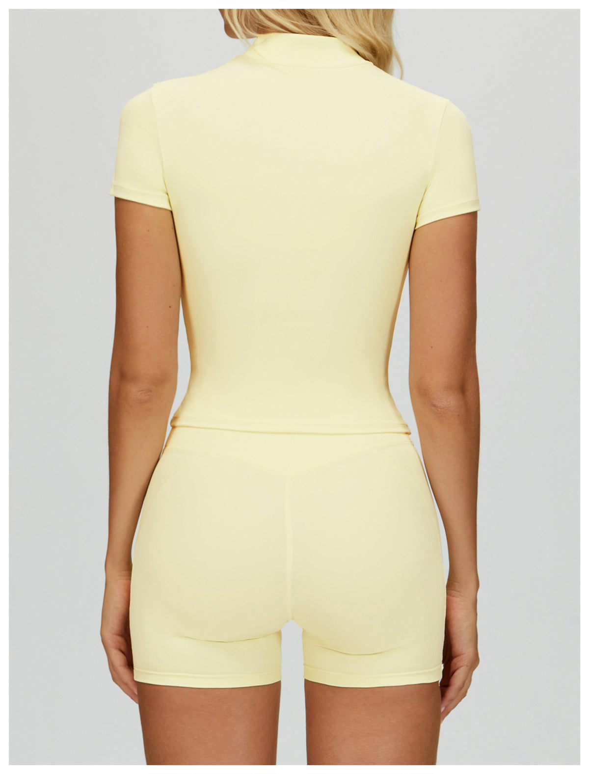 AMEL Twist Front Sculpt Activewear Set – Lemon Yellow